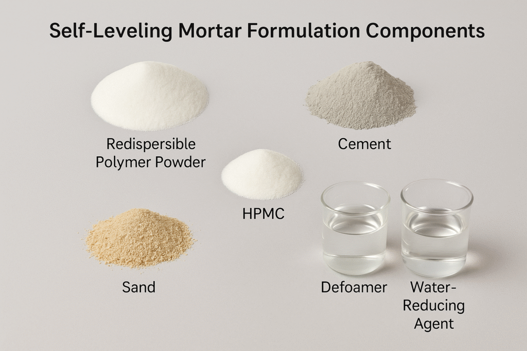 self-leveling mortar formulation components