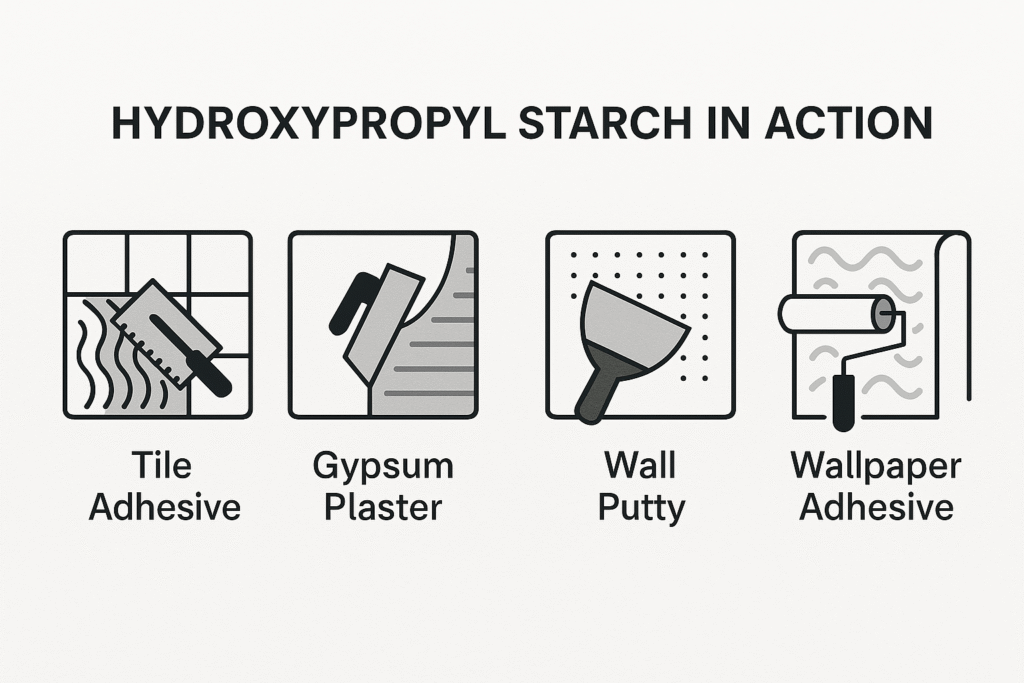 Hydroxypropyl Starch in action alt with hydroxypropyl starch applications