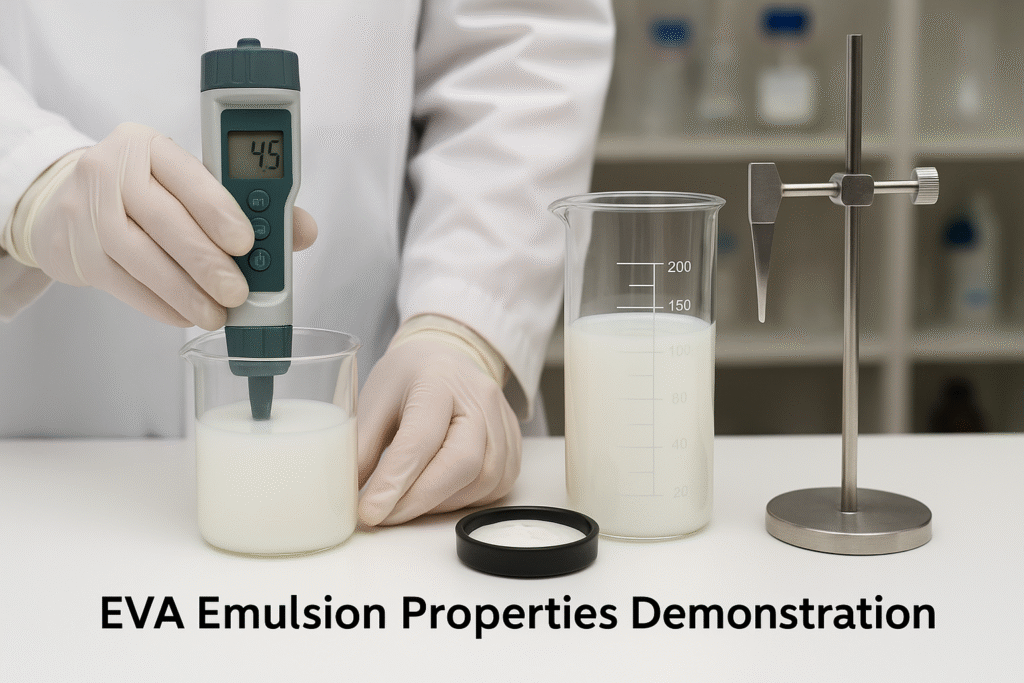 EVA emulsion properties demonstration