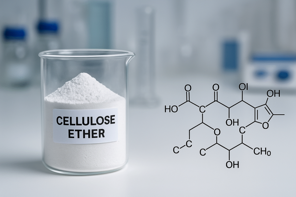 Cellulose ether powder and molecular structure