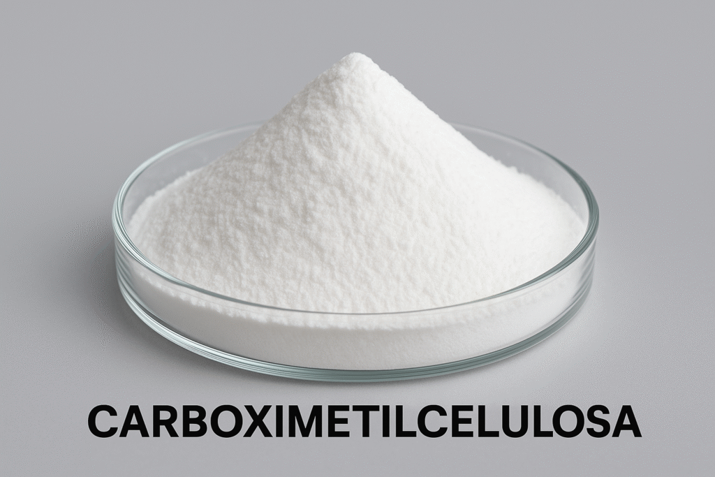 Carboximetilcelulosa en polvo blanco