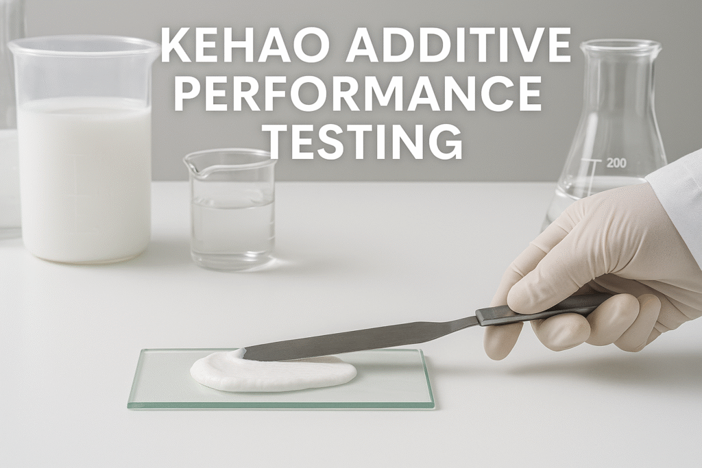 Laboratory testing of KEHAO additives for wall putty KEHAO additive performance testing
