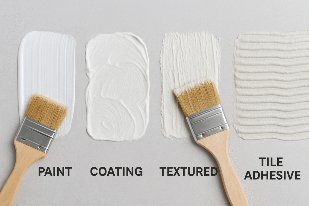 Different coating types enhanced with Kehao HEC Various coating applications using HEC