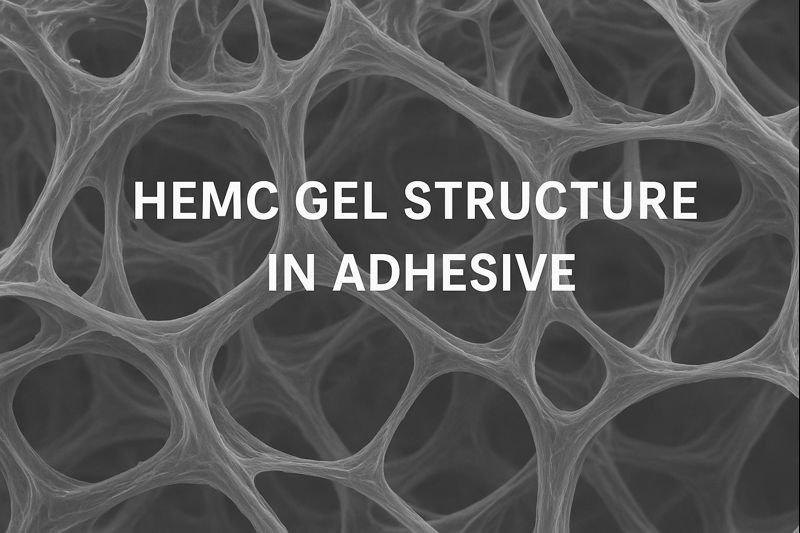 Microscopic view of HEMC gel structure in adhesive HEMC gel structure
