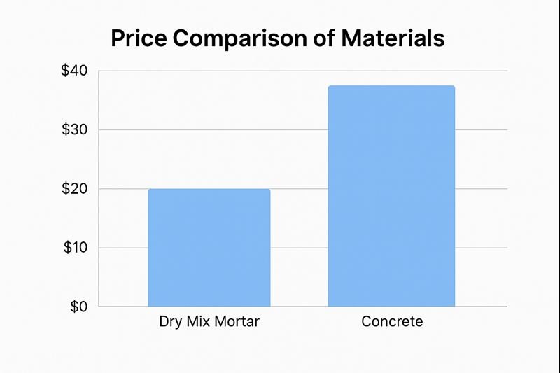 Price comparison of materials Cost comparison chart