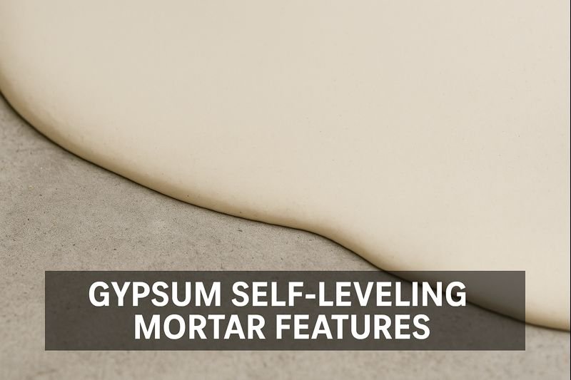 Close-up of gypsum self-leveling compound gypsum self-leveling mortar features