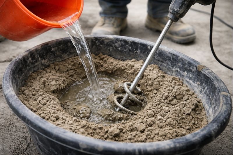 mortar mixing process