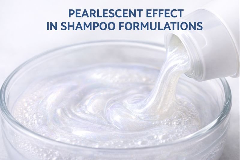 Pearlescent effect from glycol distearate pearlescent effect in shampoo formulations