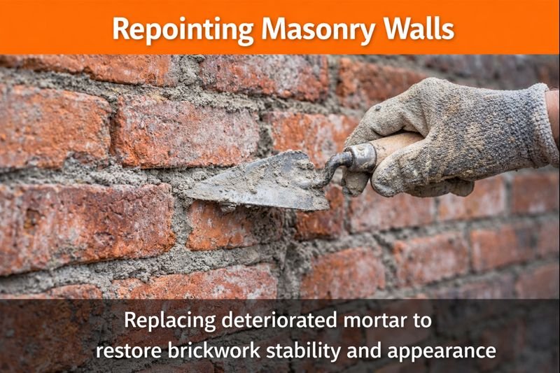 repointing masonry walls