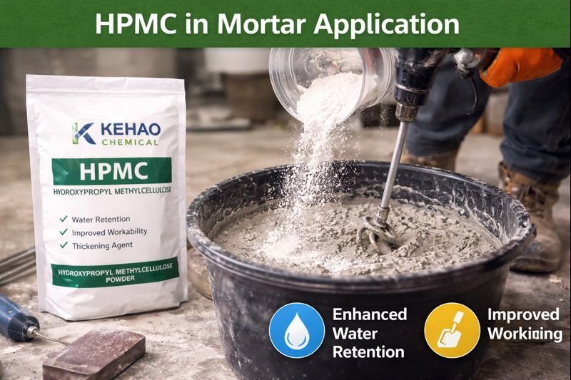 HPMC adding water retention to mortar HPMC application demonstration