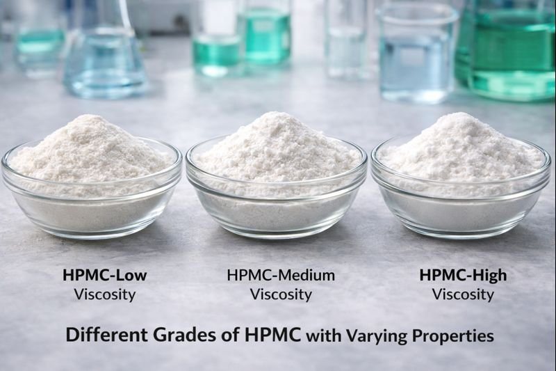 Different grades of HPMC with varying properties