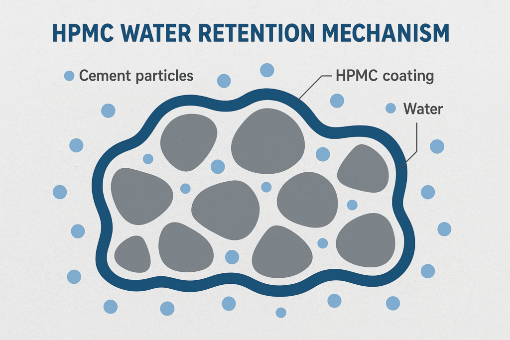 HPMC water retention mechanism HPMC water retention in cement