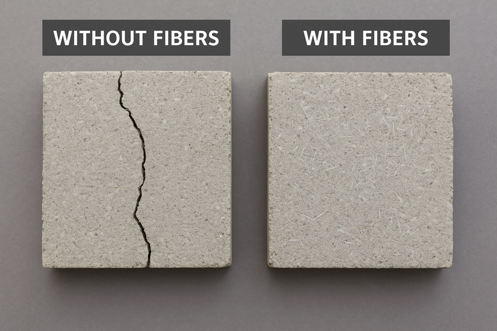 concrete with and without polypropylene fiber