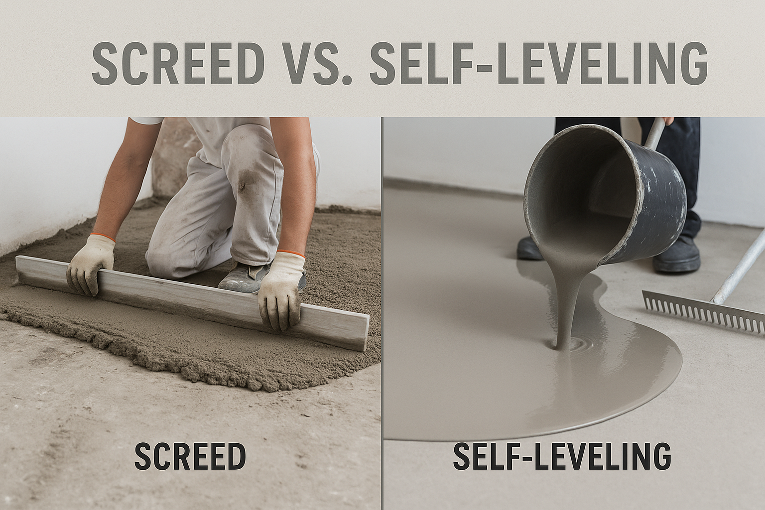 Screed vs. Self-Leveling