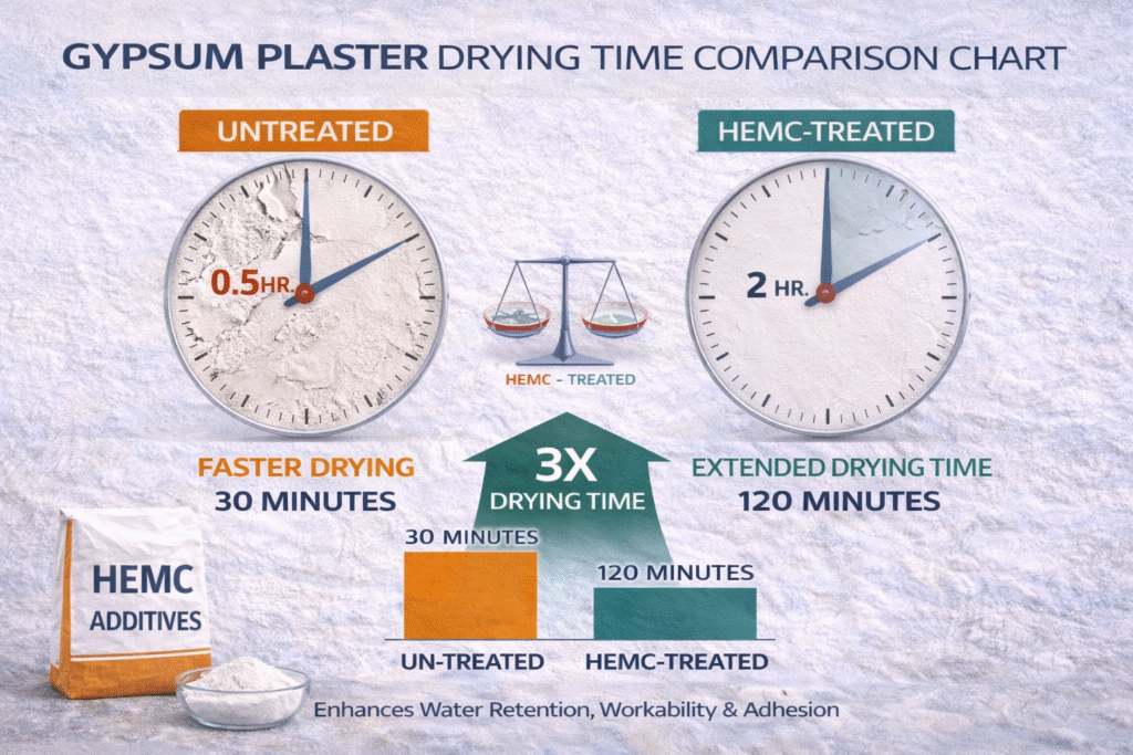 Drying time comparison chart