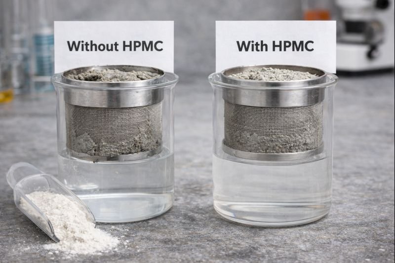 Water retention effect demonstration