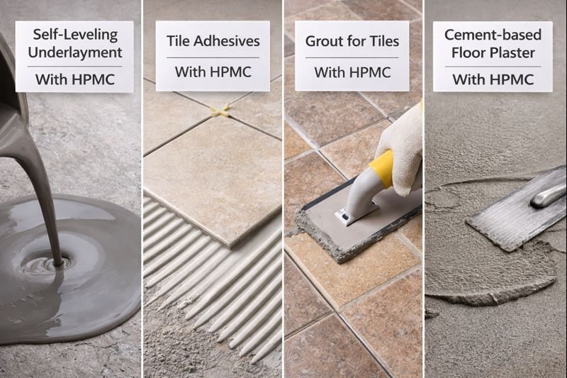 Various flooring applications with HPMC