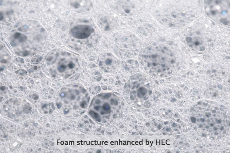 Microscopic view of foam structure
