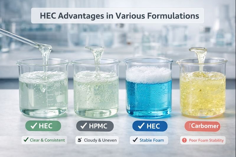 HEC advantages in various formulations