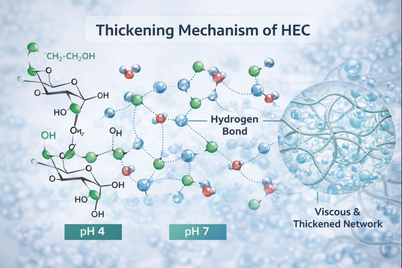 Thickening mechanism of HEC