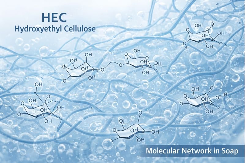 HEC molecular network in soap HEC molecular structure network