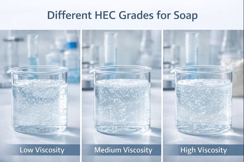 Different HEC grades for soap HEC grades comparison