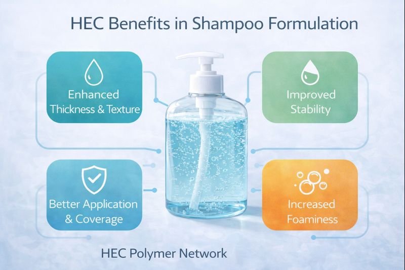 HEC benefits in shampoo formulation