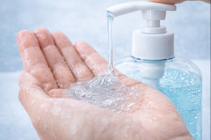 Consumer using viscous shampoo