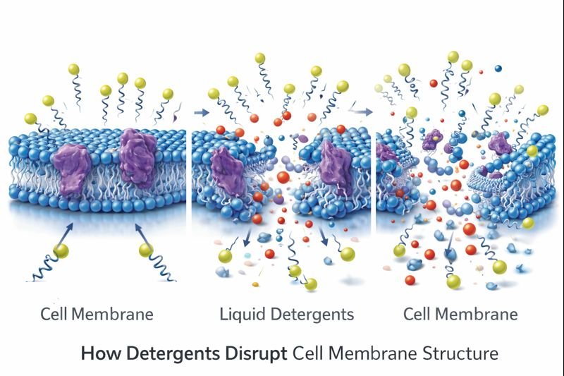 How detergents disrupt cell membrane structure detergent breaking down cell membrane