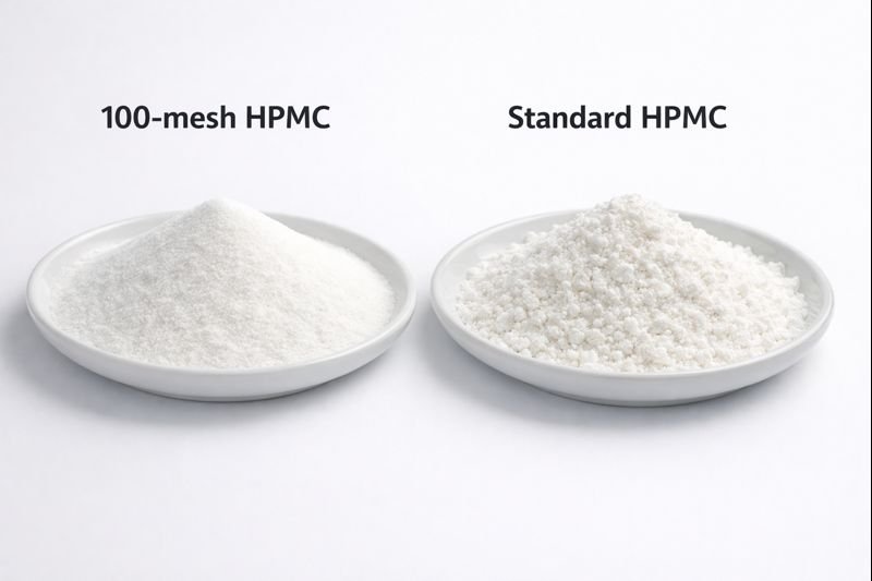 100-mesh HPMC vs standard HPMC powder HPMC powder particle size comparison