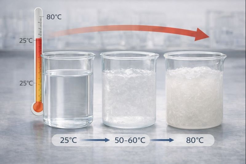 HPMC Gelation Temperature Visualization HPMC gelation temperature demonstration