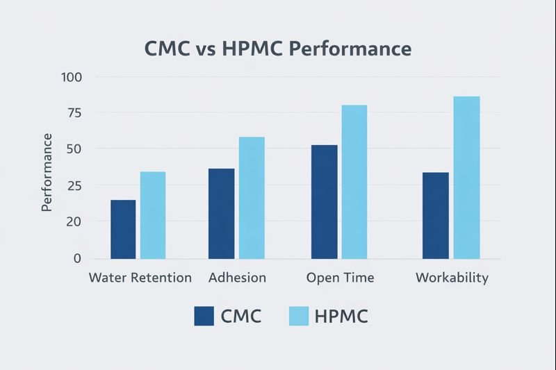 CMC vs HPMC performance chart Comparison between CMC and HPMC performance