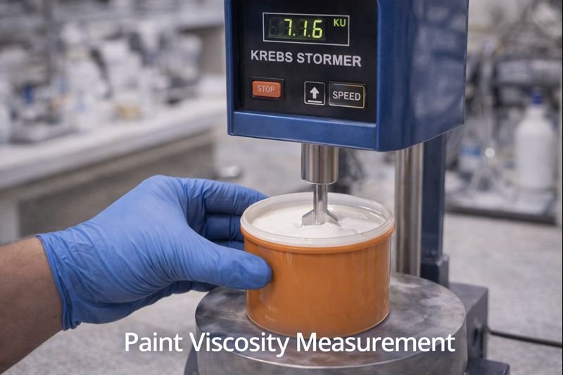 Measuring paint viscosity with a Krebs Stormer viscometer Paint viscosity measurement
