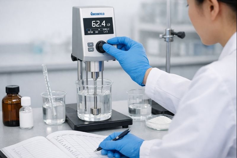 HPMC viscosity testing in laboratory