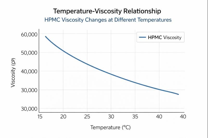 Temperature-viscosity relationship graph
