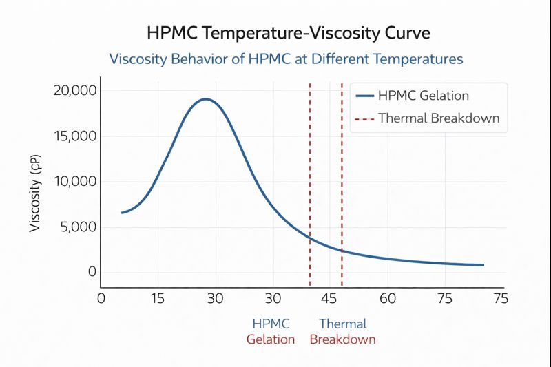 HPMC temperature-viscosity curve