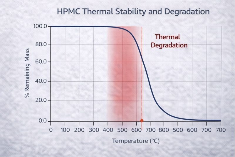 HPMC thermal stability and degradation HPMC thermal degradation graph