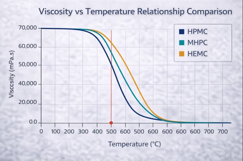 Viscosity-temperature relationship comparison Viscosity comparison chart