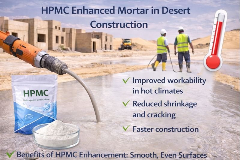HPMC enhanced mortar in desert construction