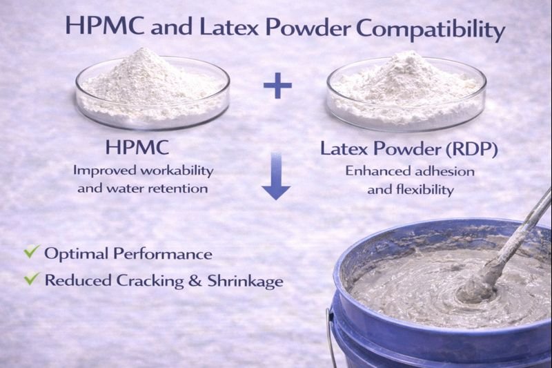 HPMC and redispersible latex powder working together HPMC and latex powder compatibility