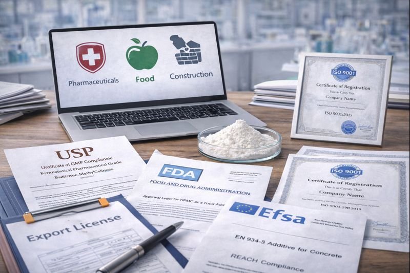 Application-specific certifications for HPMC