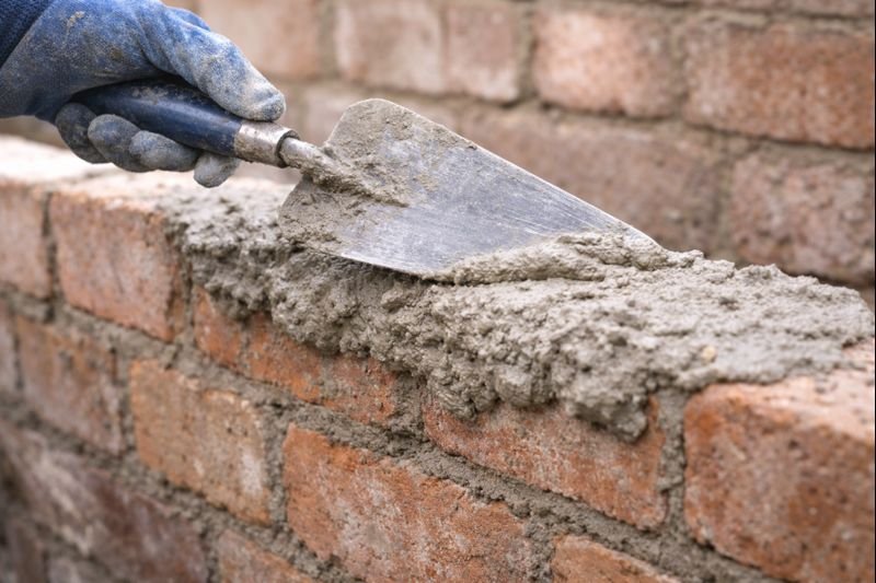 HPMC improving water retention in mortar Mortar application on brick wall