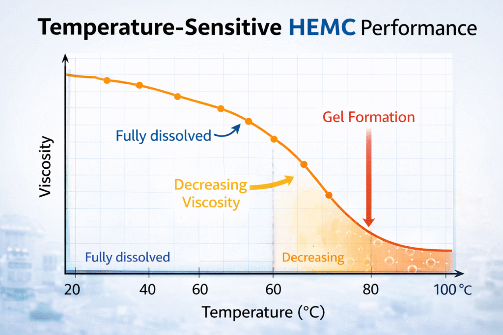 Temperature-sensitive HEMC performance chart
