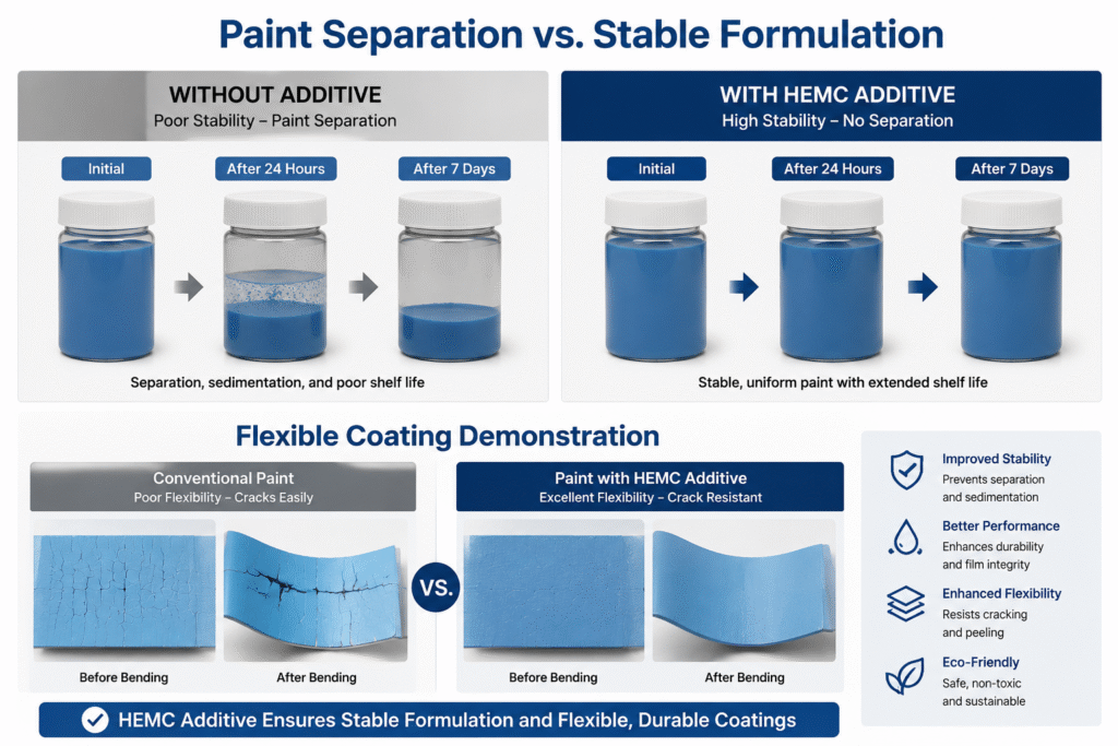 Paint separation and flexible coating demonstration