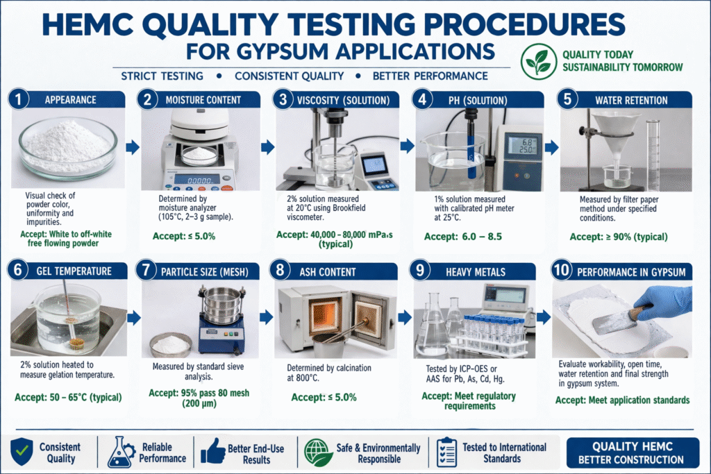 HEMC quality testing procedures