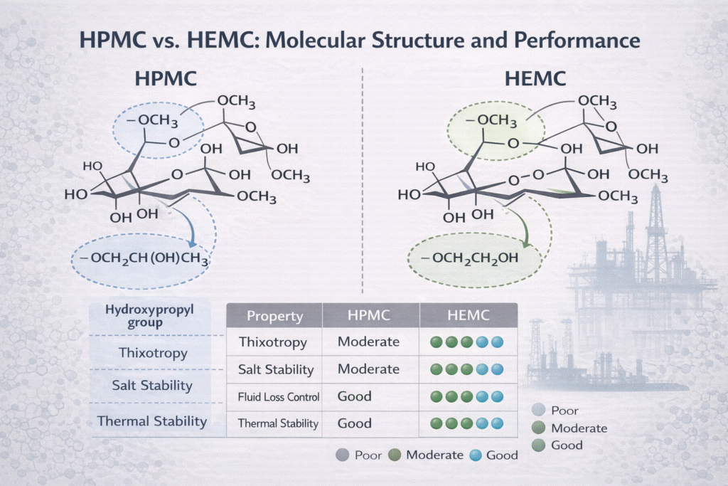 HPMC vs HEMC molecular structure and performance