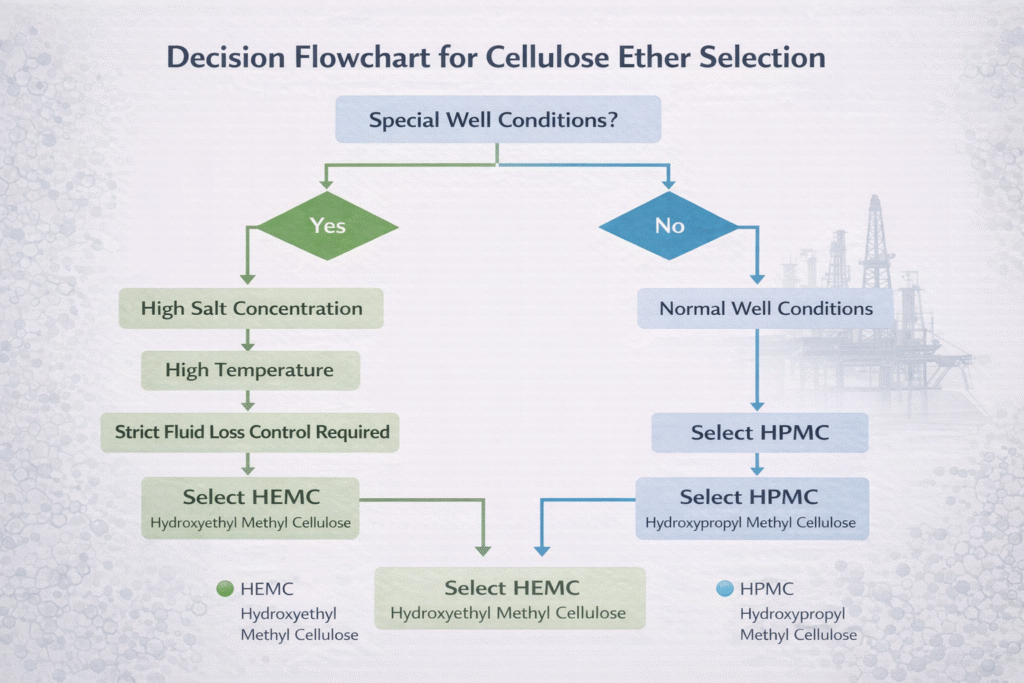 Decision flowchart for cellulose ether selection