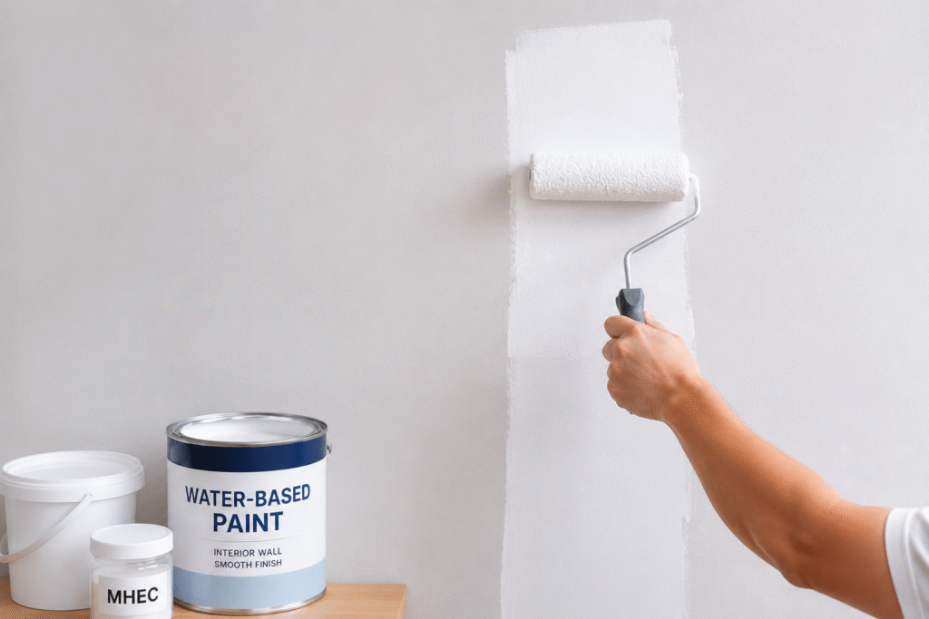 Water-based paint application with MHEC