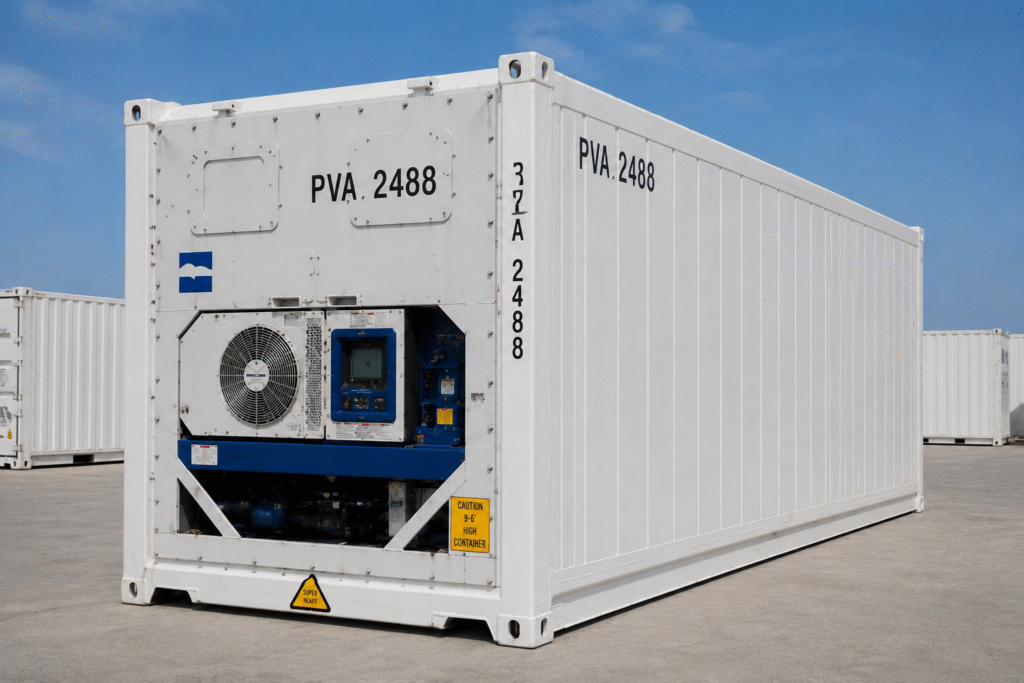 Temperature controlled shipping container for PVA 2488