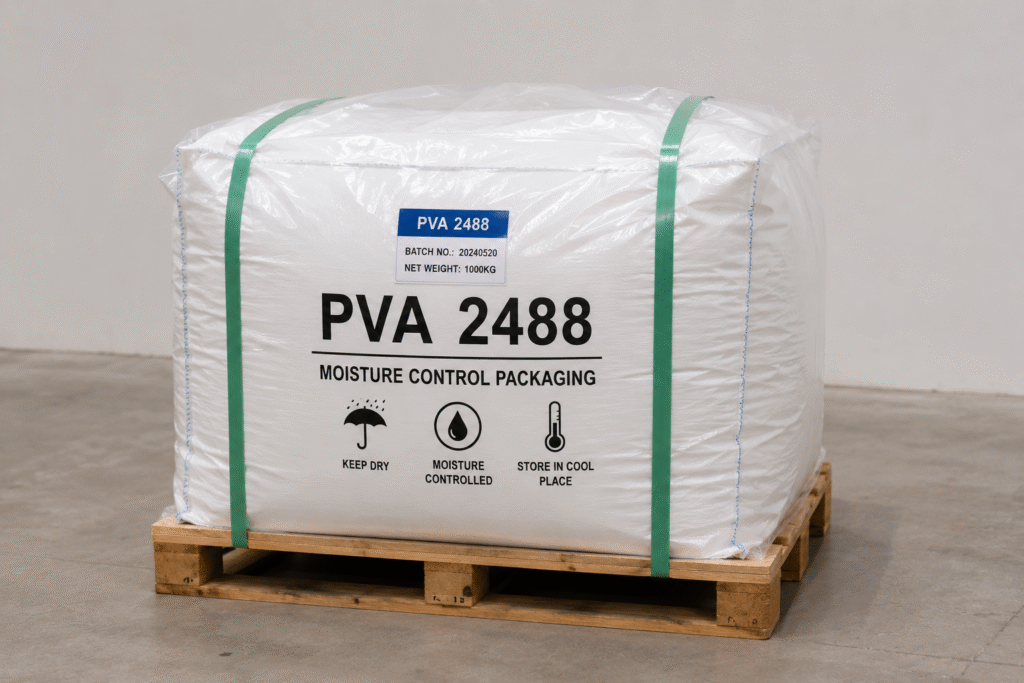 Moisture control packaging for PVA 2488